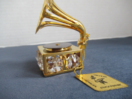 Swarovski crystal Charming Temptations phonograph record player KG&amp;C 24 K gold - £28.87 GBP