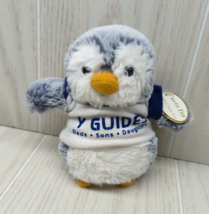 Curto Toy small Plush Gray white penguin wears Y Guides t-shirt W/Tags Dads sons - £11.86 GBP