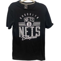 UNK NBA Men&#39;s BROOKLYN NETS Black Gray White Short Sleeve T-Shirt MEDIUM - $4.95