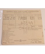 Vintage Central New York Power Company Invoice Bill August 30 1944 Utika... - $191.25 MXN
