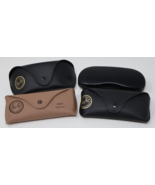 Authentic Ray-Ban Sunglasses Leather Case Black &amp; Brown w/ Accessories L... - $37.60