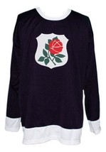 Any Name Number Portland Rosebuds Retro Hockey Jersey New Black Any Size - £40.17 GBP+