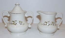 Vintage Edgerton Fine China Usa Spring Rhapsody Creamer &amp; Sugar Bowl With Lid - £20.18 GBP