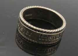 925 Sterling Silver - Vintage Friends Are Forever Spinner Ring Sz 9.5 - RG9540 - £27.35 GBP
