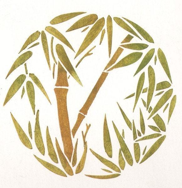 Bamboo Grove  Wall Art Stencil - SMALL Size - Easy DIY Wall Décor - DIY Wall Des Item image 2