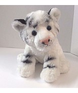 Aurora White Tiger Destination Nation Plush Toy Blue Eyes 12 in Tall Soft  - $20.46