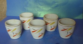 VTG USSR Soviet Barware Shotglass Porcelain Shot Cup x 5psc. set hand painted - £15.95 GBP