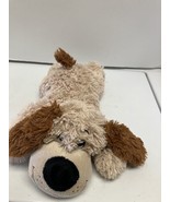 Toy Factory Puppy Dog Plush Stuffed Animal Brown Tan Smiling 12 Inches Long - £10.92 GBP