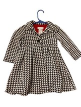 Bonnie Jean Red Dress with Black &amp; White Houndstooth Coat Size 4T Toddler - £12.42 GBP