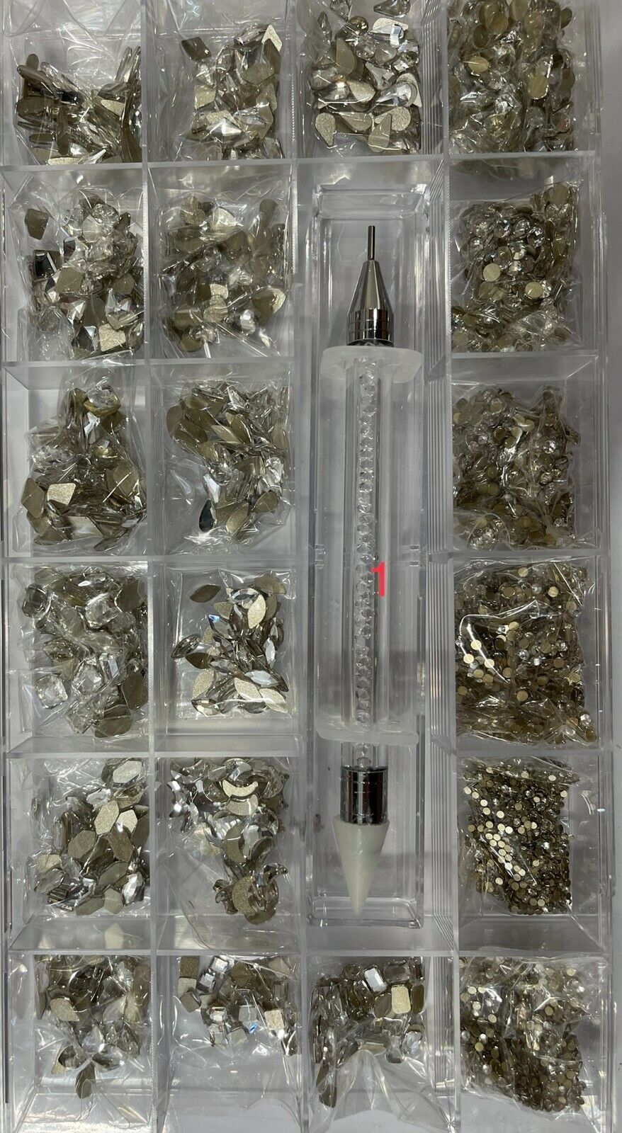 Galaxy Nail Art Rhinestones Flatback Crystal Multi Shapes Box Kit 7828 PCS Item image 2