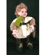 Woodland Forest Elf Pixie Doll Porcelain Head Hands Fantasy 16&quot; - £23.94 GBP