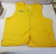 Walmart Proud Associate Vest Unisex Large Yellow Zip Up Employee Uniform... - $16.82