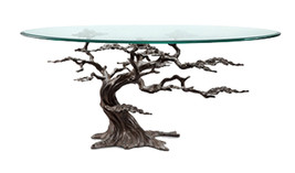 Cypress Tree Aluminum and Glass Coffee Table - £1,186.13 GBP