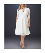 Kiyonna Bridal Plus Size Wedding Belle Dress Gown in Ivory Size 1X - £97.04 GBP