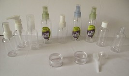 Transparent Plastic Refillable Container Assortment Travel Size, 12 pc - £8.69 GBP