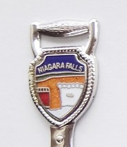 Collector Souvenir Spoon USA New York Niagara Falls I Dig Shovel Cloisonne - $6.99