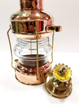 Nautical Antique 14&quot; Ship Lamp Boat Copper Brass Oil Lantern Maritime Decor - $102.38