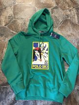 Polo Ralph Lauren Men's Green 92 Ski Graphic Fleece Pullover Hoodie Men'... - $79.80