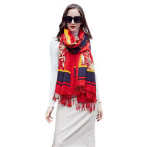 Anyyou 100% Pure Merino Wool Apple Red Poncho Winter Large Scarf Pashmina Shawl  - £76.91 GBP+