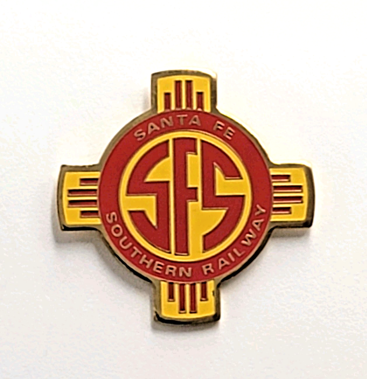 Santa Fe Southern Railway Pin New Mexico Zia Sun Symbo Transportation Souvenir Item image 5