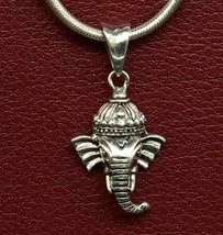 Handmade solid 925 sterling silver Lord Ganesh unique design gift pendant ssp553 - £23.35 GBP