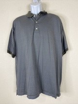Alan Flusser Men Size L Multicolor Striped Polo Shirt Short Sleeve Merce... - $6.46