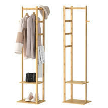 Heavy Duty Wood Coat Hat Rack Hall Tree Entryway Shoe Storage Shelf With... - £47.09 GBP