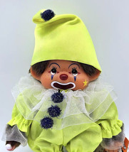 Rare Monchhichi Green Clown Plush Doll S - £312.34 GBP
