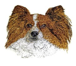 Amazing[ Papillon Dog Face] Embroidery Iron On/Sew Patch [4&quot; x 4&quot;][Made in USA] - £10.25 GBP