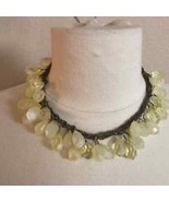 Yellow beaded choker necklace - $322.33 MXN