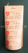 antique PRR unused GUMMED SHIPPING LABEL STICKERS 25 sheet tablet - £27.05 GBP