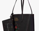 Kate Spade Disney Beauty &amp; The Beast Black Leather Reversible Tote KE572... - $143.54