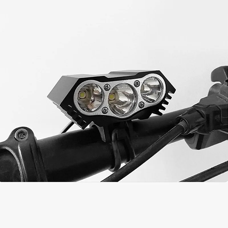 3xT6 LED Bicycle Front Light MTB Bike Headlight Lumens Waterproof Wide R... - £16.01 GBP