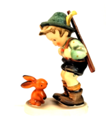 Hummel Goebel W. Germany Figurine Sensitive Hunter Vintage Boy With Rabbit - $435.67 MXN