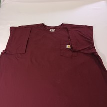 Carhartt 1889 Graphic Print Pocket T-shirt Men's Burgundy Relaxed Fit Size 4XL image 9