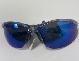 Xsportz Mens Blue Mirror Sport Semi Rimless Running Jogging Plastic sunglasses  - £9.84 GBP