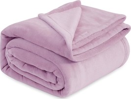 Bedsure Fleece Blankets King Size Lilac Lavender - Bed Soft - £42.43 GBP