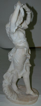 Vintage 24&quot; Tall Marble? Sculpture Statue Lady Playing Tambourine Antique - £959.21 GBP