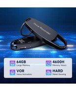 64GB Digtial Voice Recorder with Playback Vormooi Metal Voice Activated ... - $560.02 MXN