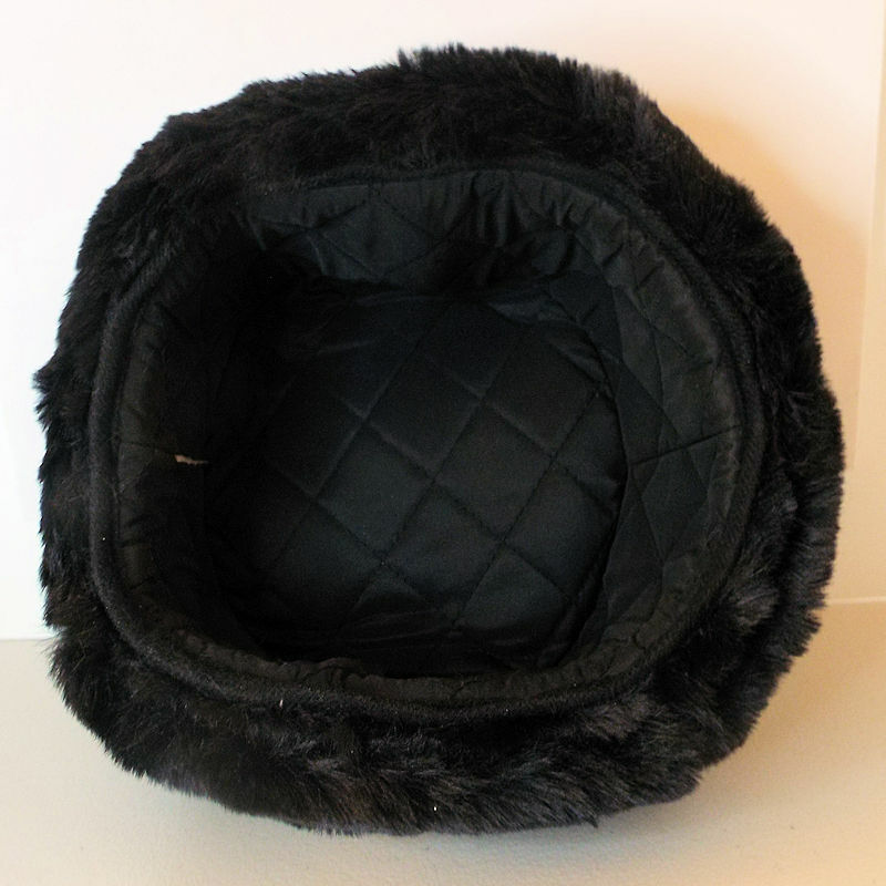 Authentic Russian Ushanka Military Hat Black Soviet Army Badge Size L ( 60 cm) Item image 5