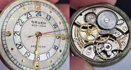 vntg mens military watch Gruen Veri-Thin Precision movement face hands 1... - $99.99 vntg mens military watch Gruen Veri-Thin Precision movement face hands 1... - $99.99