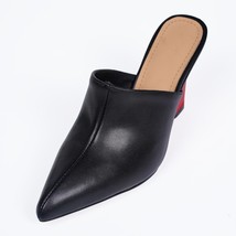 New Genuine Leather Wedges Sandals Women Mules Shoes Beach Slippers Slip On High - £97.89 GBP
