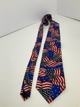 Necktie Beans McGee American Flag Stars And Stripes Old Glory Made inUSA Vintage - £11.73 GBP