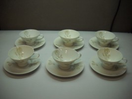 SET OF 6 Teacups and SAUCERS from ROSENTHAL Classic Rose RAYMOND LOEWY - £31.19 GBP
