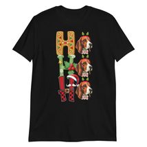 HO HO HO Santa Beagle Christmas T-Shirt | Dog Lover Shirt Black - $18.13+