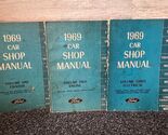 1969 Ford Car Shop Manuals Volumes ONE Chassis, TWO Engine, &amp; THREE Elec... - $37.99