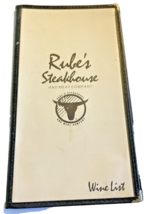 Menu Rube&#39;s Steakhouse &amp; Meat Company Iowa IA Wine List - £11.22 GBP