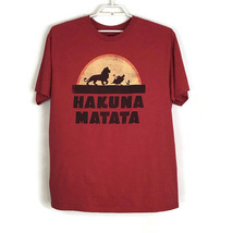 Disney Unisex Shirt Size 2XL Red Lion King Short Sleeve Tee Hakuna Matata - £14.33 GBP