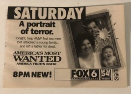 America’s Most Wanted Tv Print Ad Vintage Portrait Of Terror TPA2 - £4.66 GBP