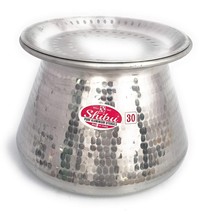 Pure Aluminum hammered Biryani Handi Jointless Degra Harees Pot With Lid 3.75 lt - £54.37 GBP